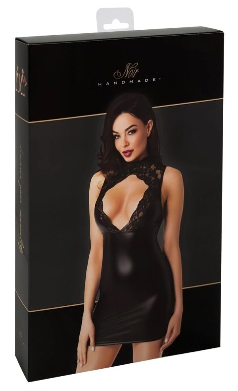 Noir Mini Sukienka Bez Rękawow Czarna S Koronka Powerwet Look