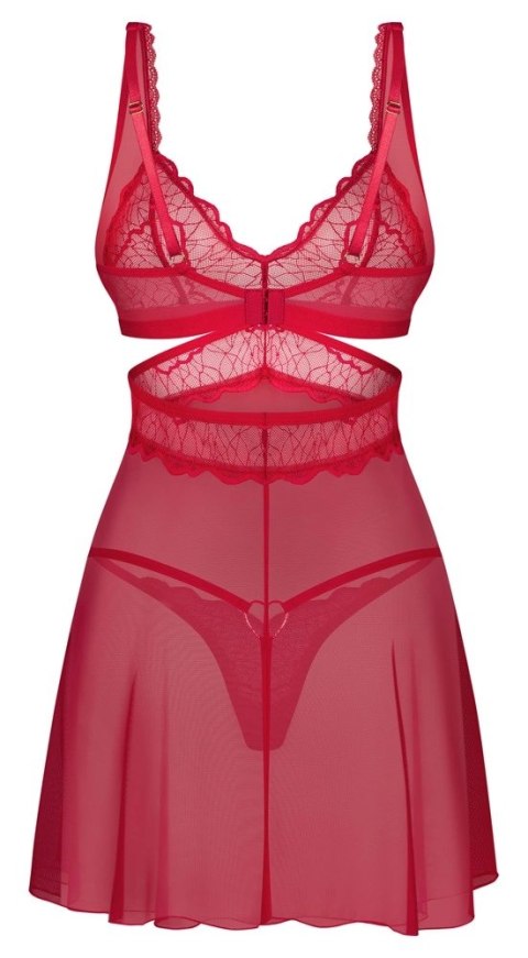 Obsessive Cupide Desir koszulka nocna + stringi czerwone 2XL/3XL