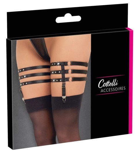 Cottelli Accessoires Pas do Pończoch L/XL, Potrojne Paski, Regulowany