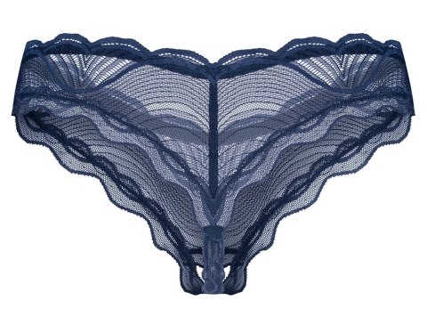 Obsessive Nightly Blue figi koronkowe otwarte XS/S niebieskie