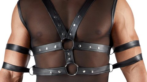 Svenjoyment Bondage Koszulka Bez Rękawow XL z Mankietami Czarna