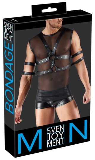 Svenjoyment Bondage Koszulka Bez Rękawow z Mankietami L Czarna