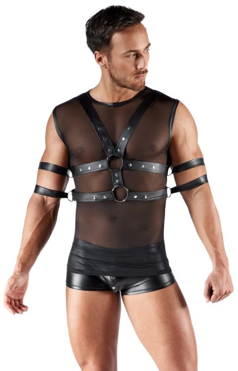 Svenjoyment Bondage Koszulka Bez Rękawow z Mankietami L Czarna