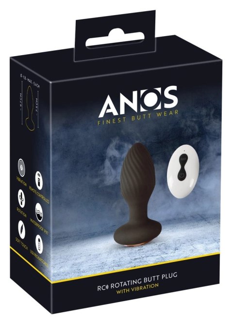 ANOS RC Rotating Plug - spiralna maszyna intymna z pilotem, 9,7 cm