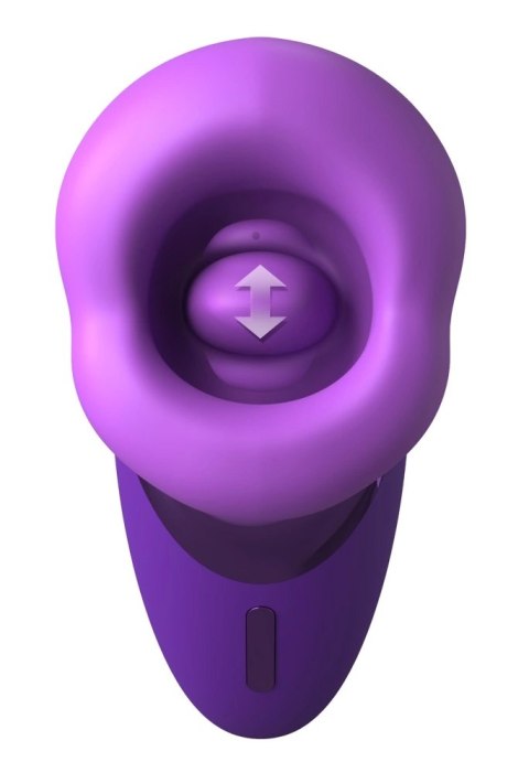 Fantasy For Her Pleasure Sucker Purple - Model z przyssawką i językiem, silikon
