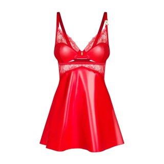 Obsessive Aliosa komplet koszulka i stringi czerwone L/XL koronka