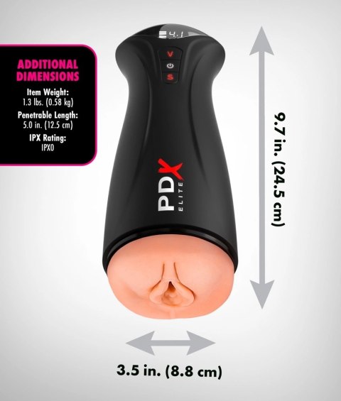 PDX Elite Fuck-Gasm Light - Automatyczna maszyna intymna, 24,5 cm