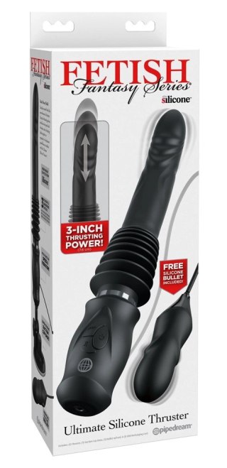 Pipedream FFS Ultimate Silicone Thruster - system ruchomy, silikonowy, czarny