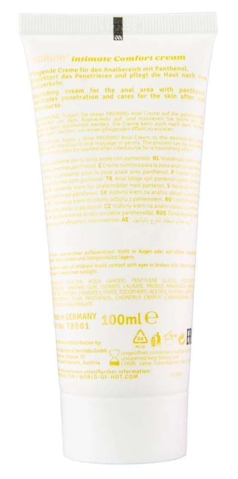 PRORINO Sensitive Anal Comfort krem pielęgnacyjny 100 ml z pantenolem