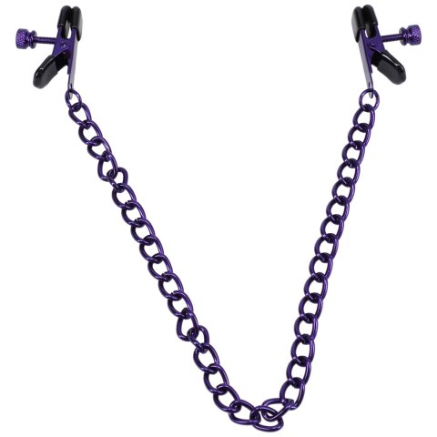 Doc Johnson Chained Up - Regulowane zaciski z łańcuszkiem, stal
