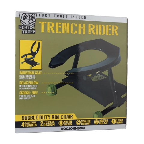 Doc Johnson Trench Rider - platforma z regulacją wysokości, czarna