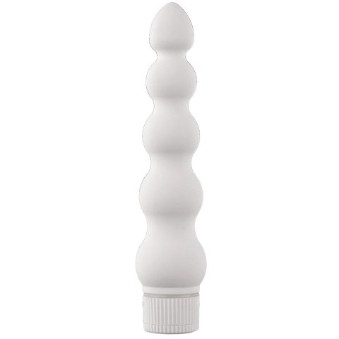 Doc Johnson White Nights Ribbed 18cm - zakrzywiony model wielobiegowy