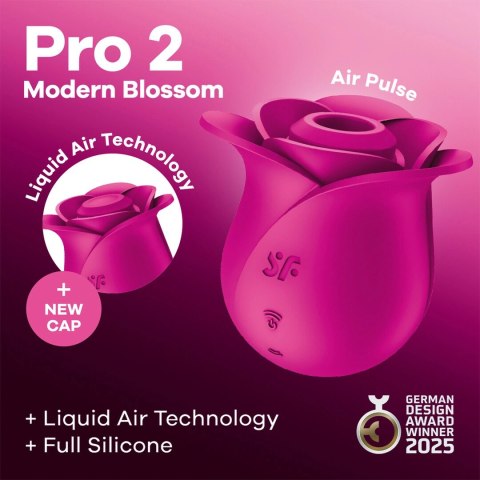 Satisfyer Pro 2 Modern Blossom - pulsacyjny model roża, 11 trybow