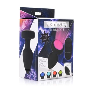 XR Brands silikonowy korek LED mały - 7 trybow, pilot, 5 kolorow