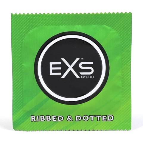 EXS Ribbed & Dotted 48 szt. - prezerwatywy prążkowane i kropkowane