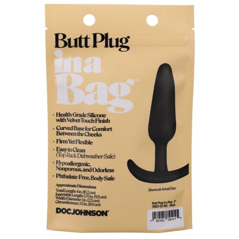 Doc Johnson Plug Classic korek 10 cm anatomiczny kształt czarny