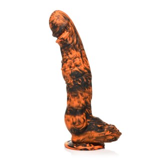 XR Brands Sabretooth Creature Cocks silikonowy model anatomiczny pomarańczowo-czarny