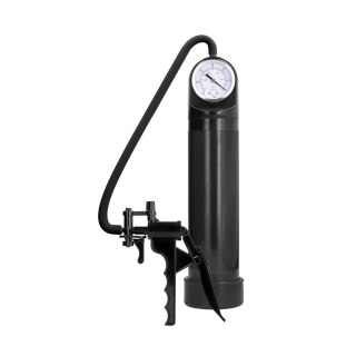 Pumped by Shots Elite - Pompka z manometrem PSI, czarna, 20 cm