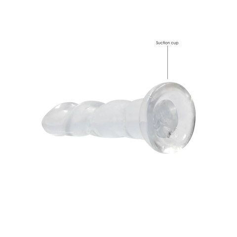 RealRock Crystal Clear model karbowany 17 cm z przyssawką