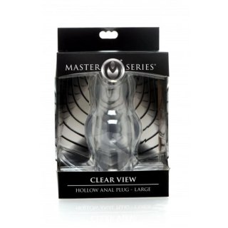 XR Brands Clear View Hollow korek analny duży przezroczysty TPE