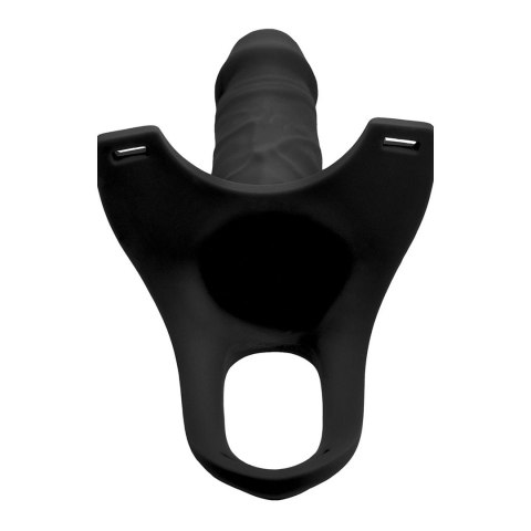 XR Brands Hollow Strap-On Silikonowy System z Paskiem, Jasny, 25 cm