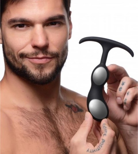 XR Brands Premium silikonowy anatomiczny obciążnik prostaty średni
