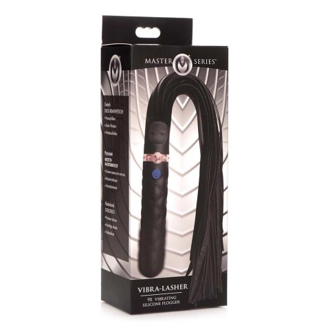 XR Brands Vibra Lasher silikonowy model intymny z uchwytem i biczem