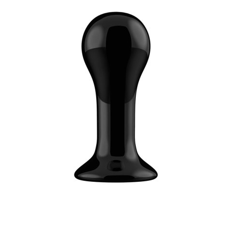 Shots Christalino Glass Vibrator 10 Trybow Czarny z Przyssawką