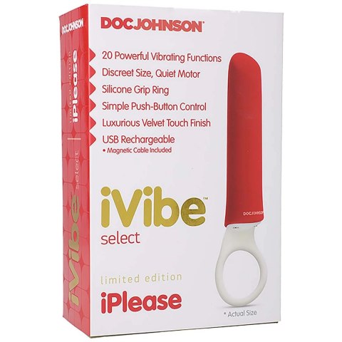 Doc Johnson iPlease Mini model szminka 20 trybow wibracji czerwony