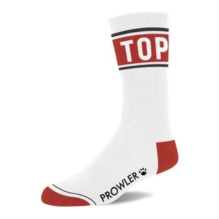 Prowler Skarpety TOP białe z czerwonymi detalami unisex