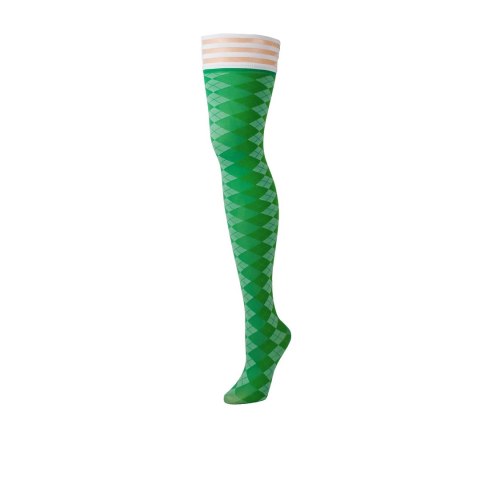 Kix'ies Golf Collection Pończochy do Uda Argyle Antypoślizgowe