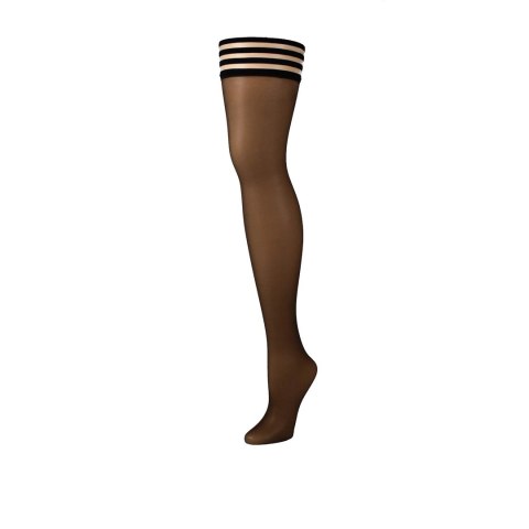 Kixies Marissa Pończochy do Uda Chocolate Nude Plus Size