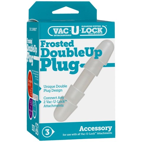 Doc Johnson Frosted Double Up Plug dwustronny adapter Vac-U-Lock