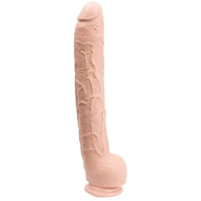 Doc Johnson Rambone Black 38 cm - model z przyssawką i anatomiczną podstawą