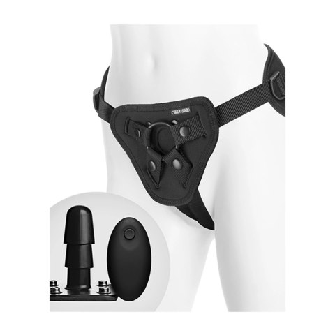 Doc Johnson Supreme Uprząż z systemem Vac-U-Lock, pilot bezprzewodowy