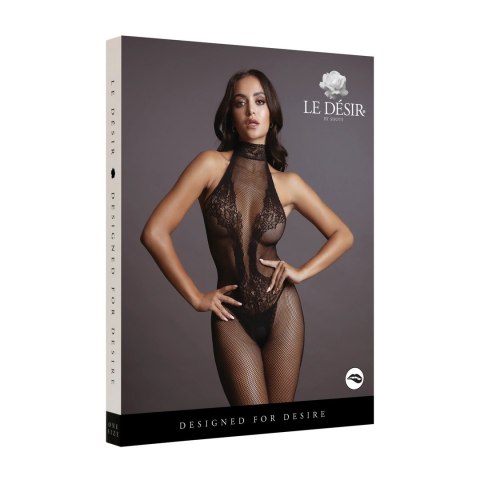 Le Desir Bodystocking Fishnet koronkowy S-XL z dekoltem halter