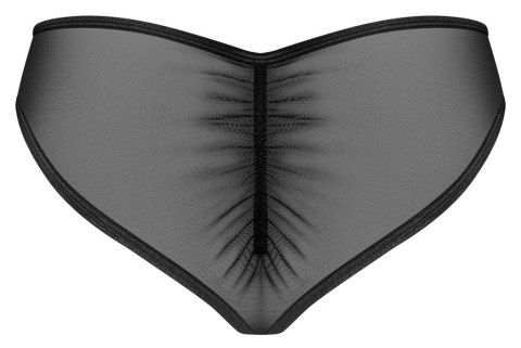 Obsessive Donarella figi czarne XL/2XL połprzezroczyste haftowane