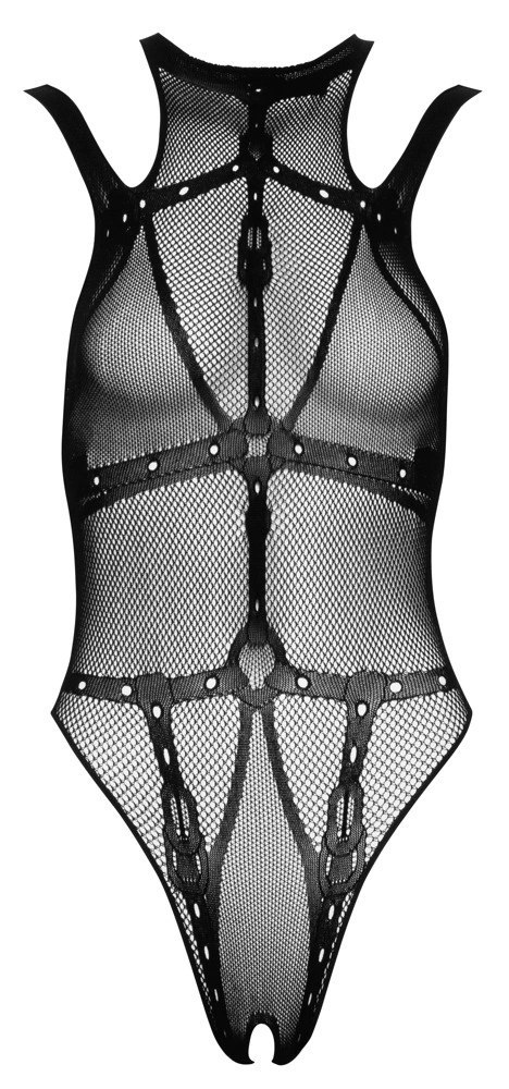 Cottelli Collection Fantasy Body Siateczkowe Otwarte S-L Czarny