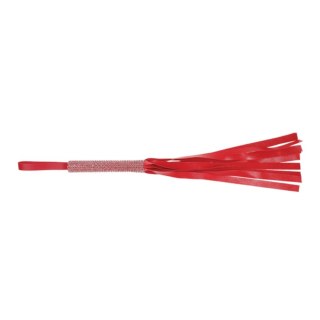 Sportsheets Sex & Mischief Amor Sparkle Flogger czerwony, vegan leather