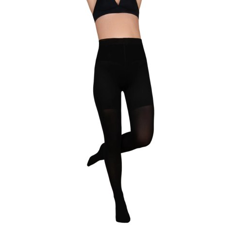 Bye Bra Total Shaper rajstopy modelujące brzuch czarne L