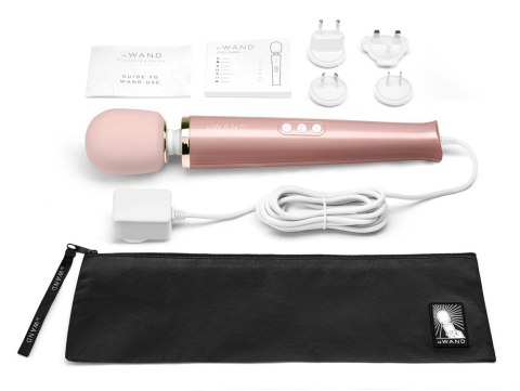 Le Wand Powerful Plug-In RoseG - Masażer z Ruchomą Głowką 34cm, Zasilanie Sieciowe