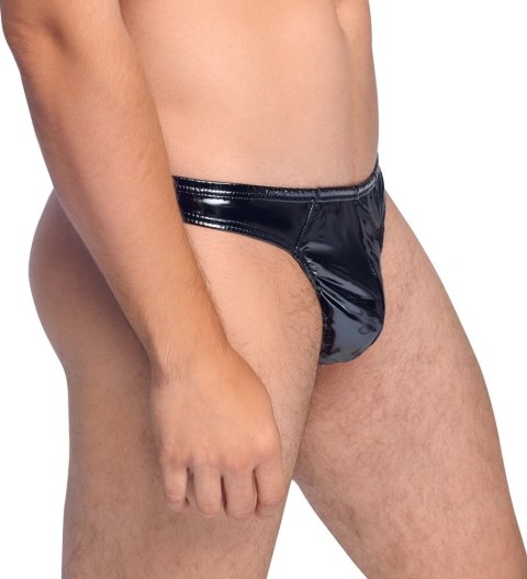 Black Level Stringi męskie S czarny połysk anatomiczny fason