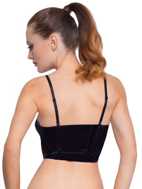Black Level Top winylowy z zamkiem XS czarny połysk regulowany