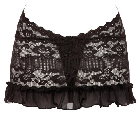 Cottelli Collection Sukienka Koronkowa Halterneck Czarna L z Stringami