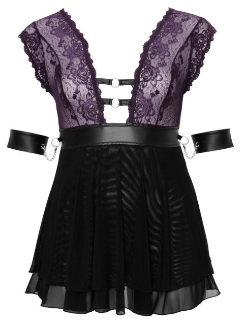 Cottelli Bondage Babydoll Fioletowa Koronka Zestaw 4XL