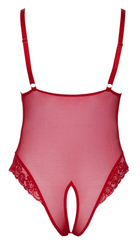 Cottelli Collection CURVES Body koronkowe czerwone bez części dolnej 2XL