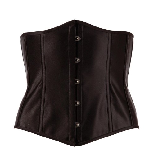 Cottelli Collection Gorset bez miseczek na haftki czarny M