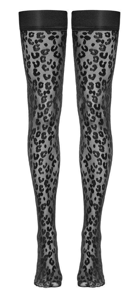 Cottelli LEGWEAR Pończochy samonośne leo czarne 30 den rozmiar 4