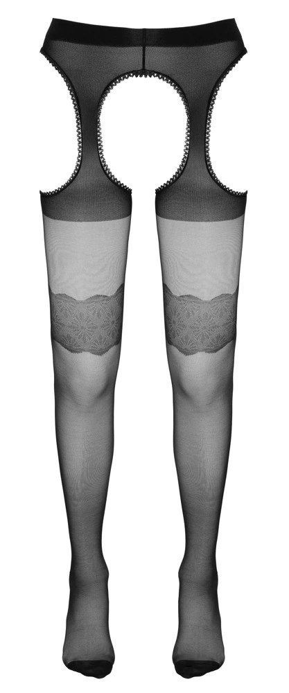 Cottelli Legwear Rajstopy z Wycięciami i Wzorem 20 den M czarne