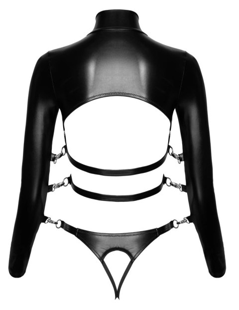 Bad Kitty Body Skorzane 2XL Bez Biustu i Kroku, Regulowane Paski